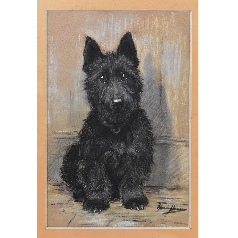 QA526 1 antique oil painting dogs portraits painting xx century.jpg